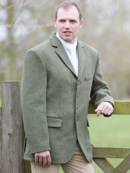 veste-tweed-902psu-1.jpg Veste d'équitation en tweed à carreaux homme 720g – Image 1