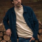 Veste homme ATELIER velours marine made in France Montlimart
