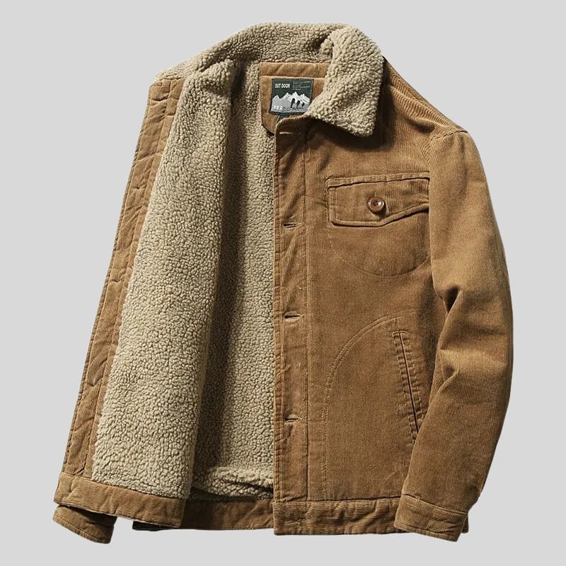 veste-velours-homme-563kdr-1.jpg Veste Velours Cotelé Marron Homme – Image 1