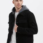 Veste velours côtelé noir BLAKE
