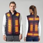 Armorget Gilet Chauffant, Réglage de la Température à 3 Niveaux avec 13 Zones de Chauffage, Gilet Chauffant Rechargeable par USB, Veste Chauffante Lavable Pour L'extérieur 3XS Bleu(Piles Exclues) : Amazon.fr: Mode