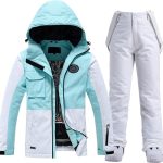 Combinaison Ski Femme Ensemble Veste et Pantalon de Ski et de Snowboard pour Hommes et Femmes avec Patchwork Imprimé et Chaud Combinaison de Neige ...